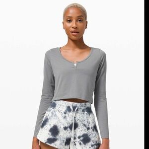 Lululemon Cropped Henley Long Sleeve